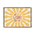 Woven Blanket — "If It's Light, It's Right" Retro Sunburst Throw