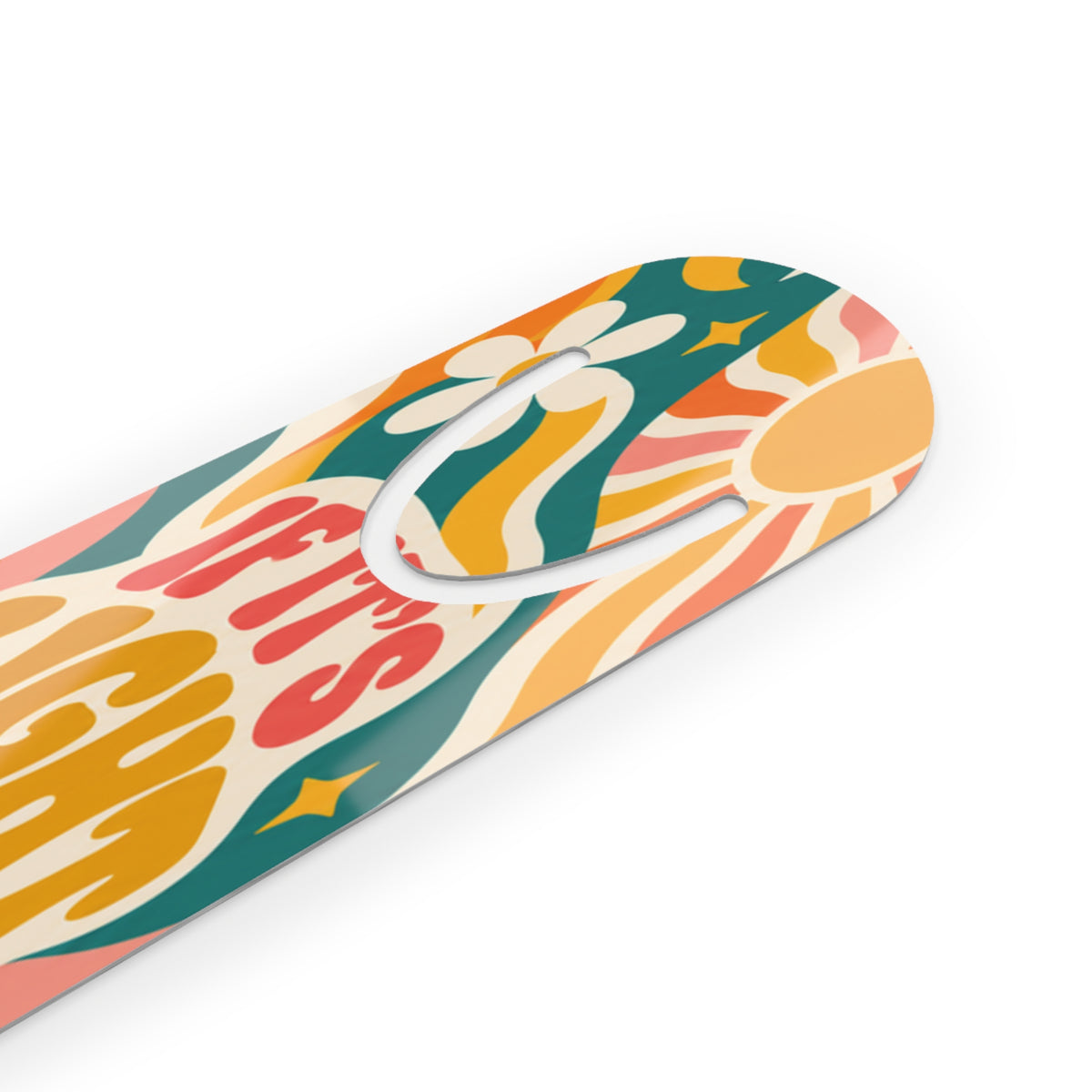 Retro 'If It's Right' Metal Bookmark — 70s Sunflower Vibe