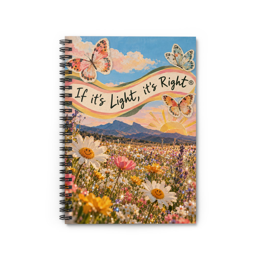If It’s Light, It’s Right Wildflower Spiral Notebook
