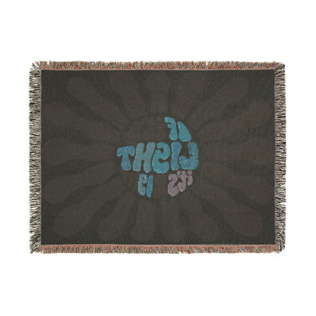 Woven Blanket — "If It's Light, It's Right" Retro Sunburst Throw