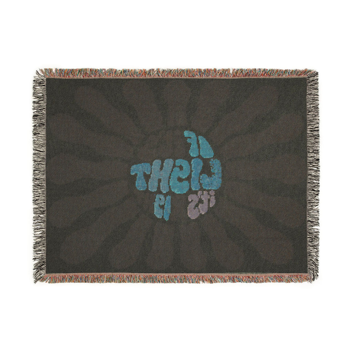 Woven Blanket — "If It's Light, It's Right" Retro Sunburst Throw