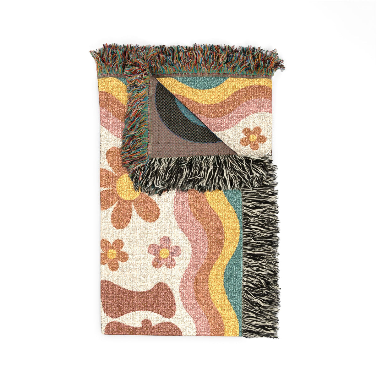 If It's Light It's Right Woven Throw Blanket — Retro Butterfly Boho Decor